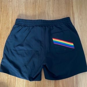TomboyX Board Shorts 7” Black Rainbow